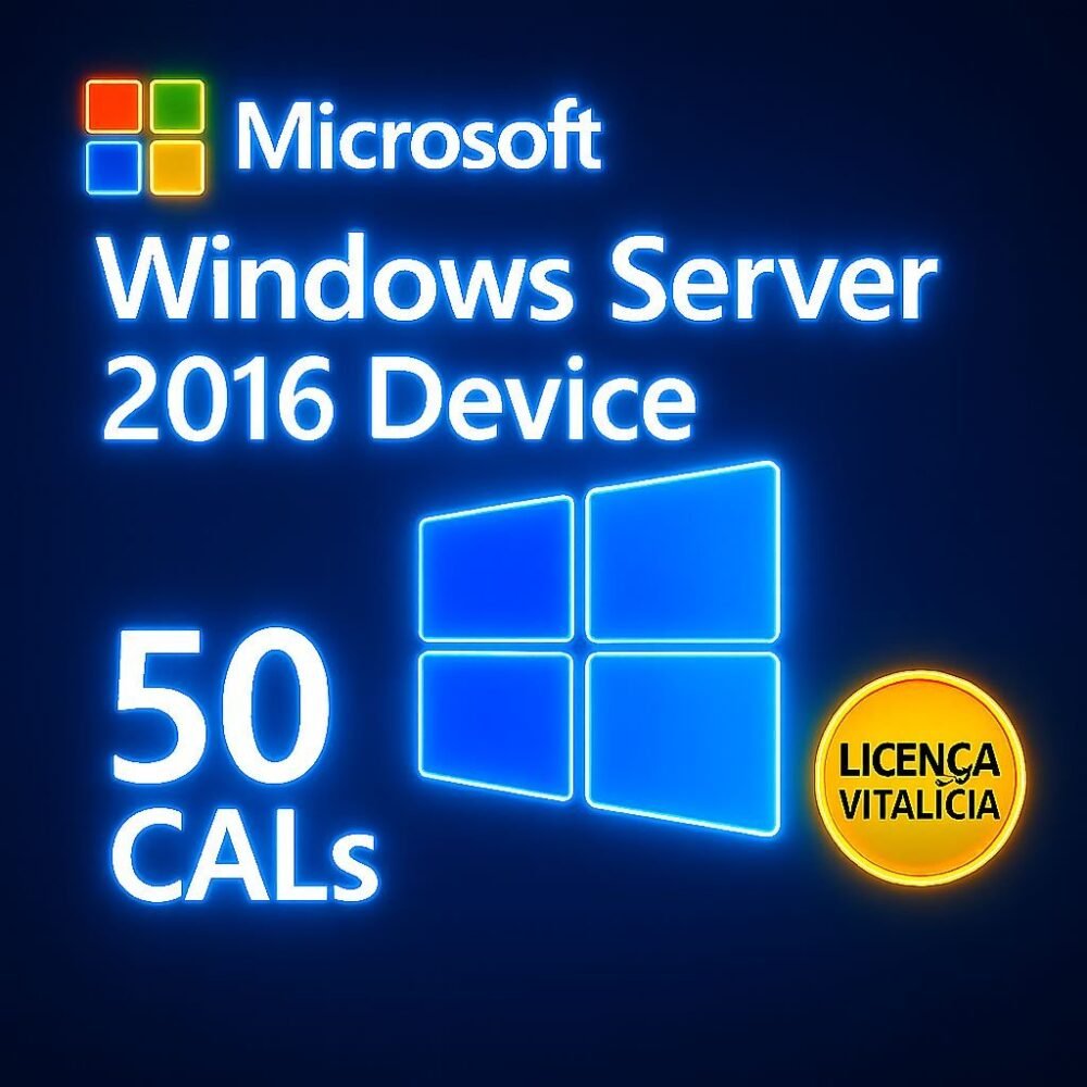 50 Device CALs Windows Server 2016 - Licença Digital - ESD