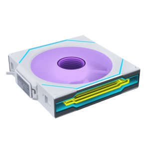 FAN 120MM LIAN LI UNI FAN SL-INF WIRELESS 120 REVERSE BLADE, ARGB, WHITE - 12RSLIN1W1W - Imagem 2