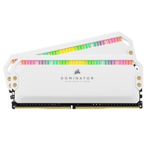KIT MEMÓRIA 16GB DDR4 (2 X 8GB) 4000MHZ CORSAIR DOMINATOR PLATINUM, RGB, WHITE - CMT16GX4M2K4000C19W - Imagem 2