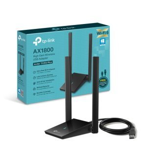PLACA DE REDE WIFI TP-LINK AX1800, USB 3.0, 2 ANTES, 5/2.4GHZ, BLACK - ARCHER TX20U PLUS