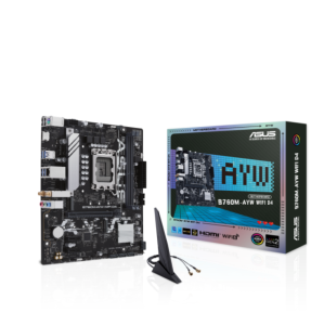 PLACA MÃE ASUS B760M-AYW WIFI D4, INTEL LGA 1700, MATX, WF/BLT, DDR4 - B760M-AYW WIFI D4 - Imagem 2