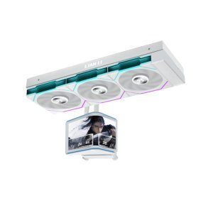 WATER COOLER 360MM LIAN LI HYDROSHIFT II OLED CURVO 360TL, ARGB, DISPLAY LCD 6.67", WHITE - GHS2OLDC36TW - Imagem 3