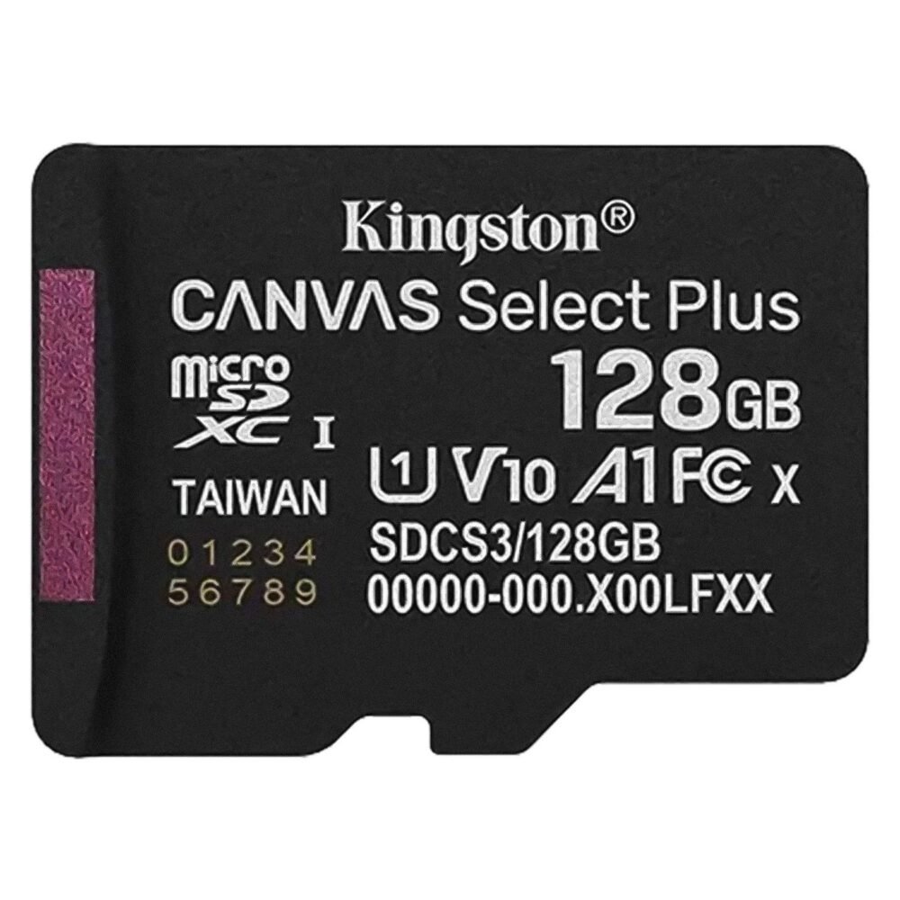 Cartão de Memória Kingston 128GB Micro SDXC CanvasSelect Plus + Adapt - SDCS3/128GB
