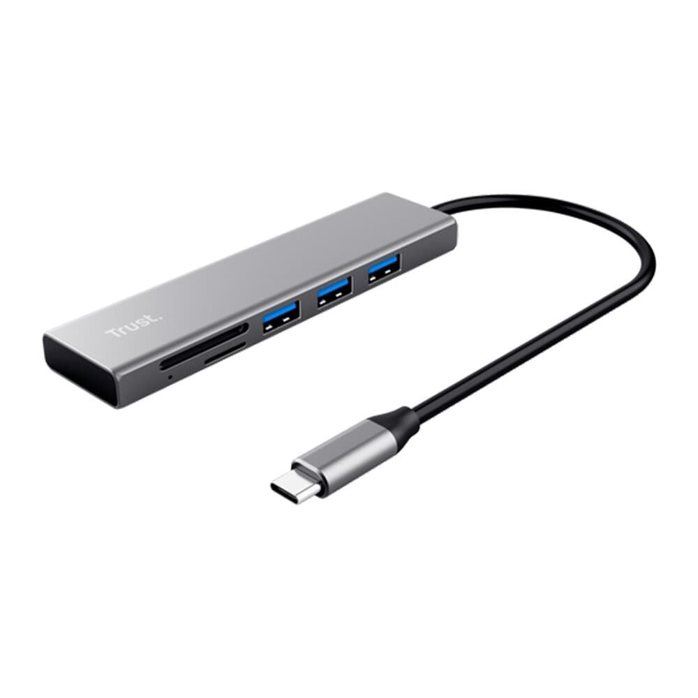 HUB USB-C 3.0 4 Portas C3Tech Prata - HU-LAN1000GY