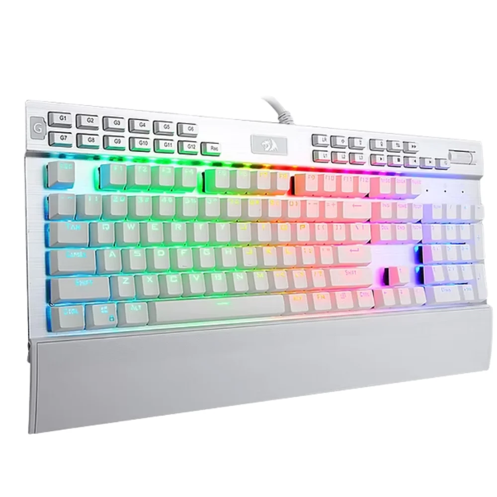 Teclado Mecânico Redragon Gamer Kumara Branco Single Color Switch Red - K552W-2 (PT-RED)