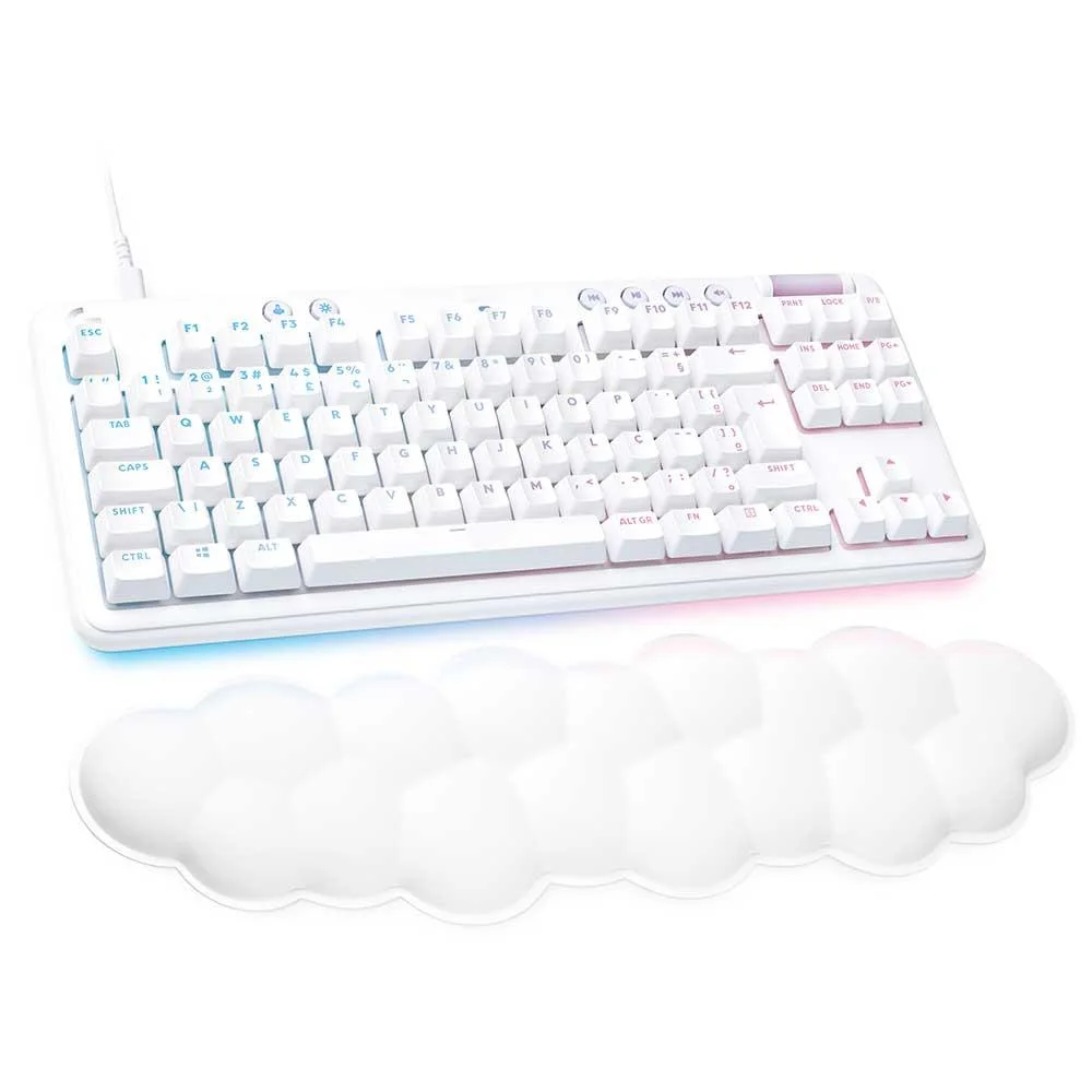 Teclado Mecânico Redragon Gamer Vili RGB Branco Switch Brown Low-Profile - K675 (PT-BROWN)