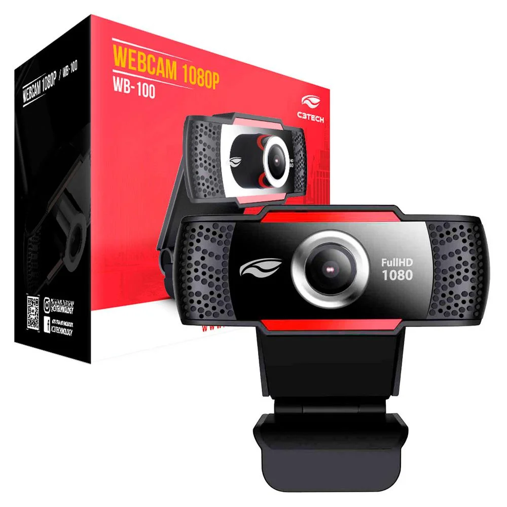 WebCam C3Tech QHD 2K - WB-200BK