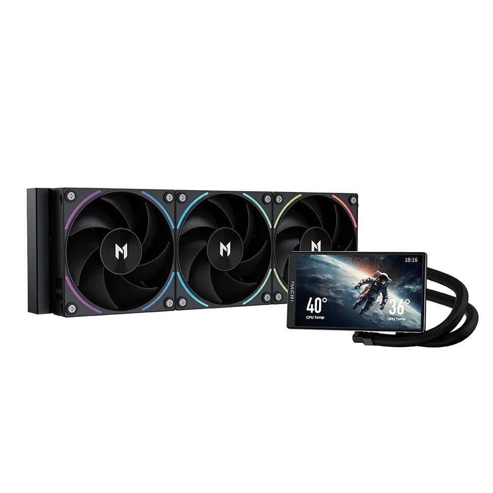 WATER COOLER 360MM DEEPCOOL LS720S ZERO DARK, BLACK - R-LS720-BKNNMM-G-1